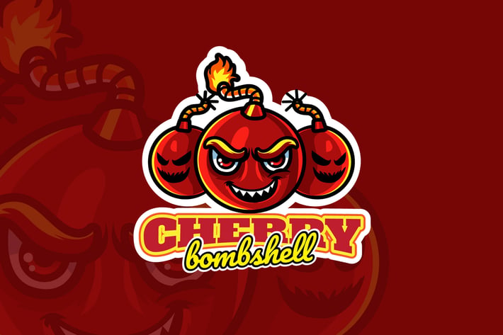 cherry bomb - Mascot Logo