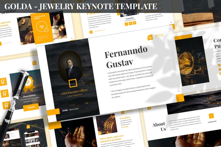 Golda - Jewelry Keynote Template