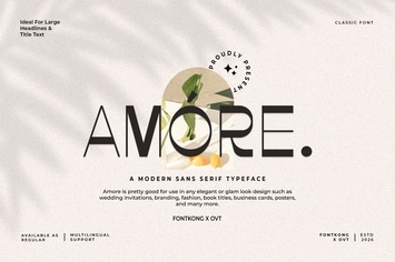 Amore - Modern Sans Serif Typeface