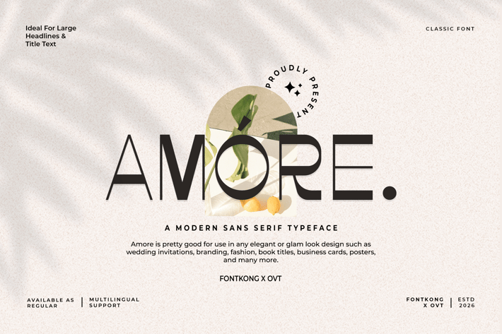 Amore - Modern Sans Serif Typeface