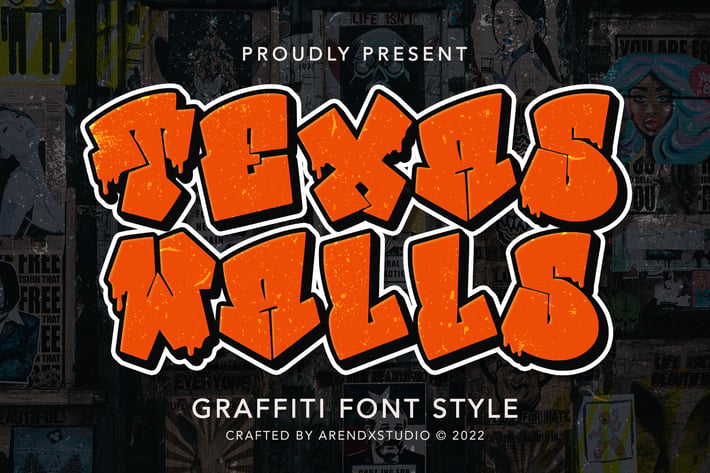 Texas Walls - Graffiti Font Style