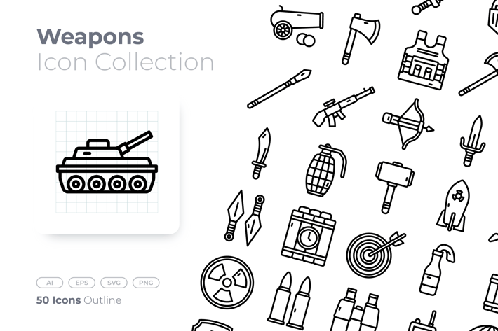 Weapons Outline Icon