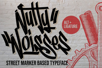 Nutty Noisses - Graffiti tag typeface