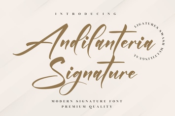 Andilanteria Signature Modern Signature Font