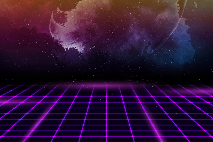 Retro futuristic abstract hi-tech background