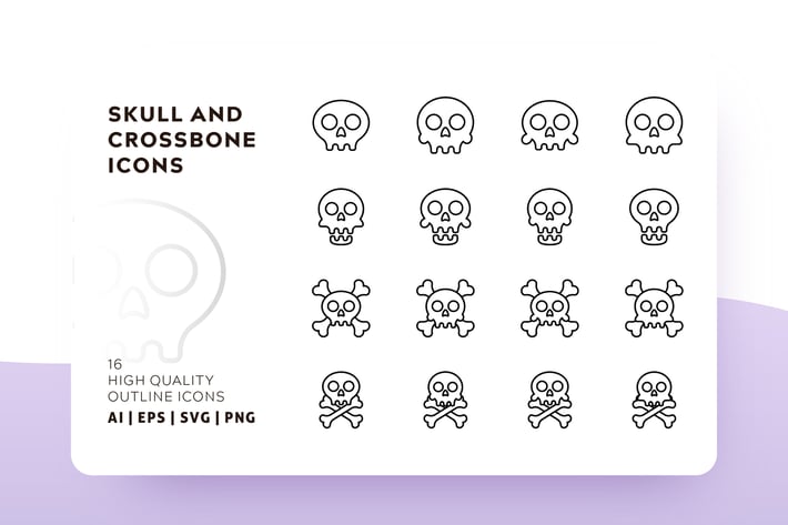 AWR SKULL AND CROSSBONE OUTLINE