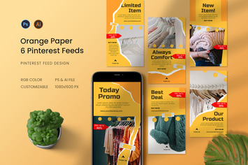 Orange Paper Pinterest Cover