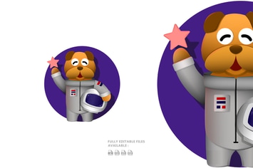 Dog Cute Character Illustration
