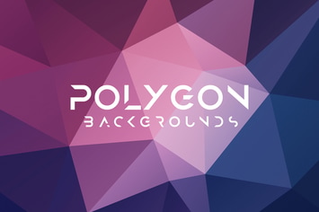 Flat Polygon Background Set