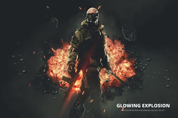 Glowing Explosion Photoshop Action