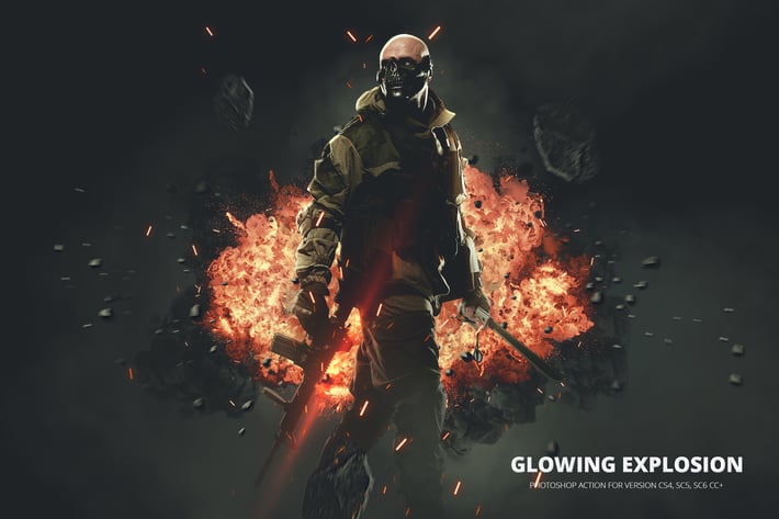 Glowing Explosion Photoshop Action