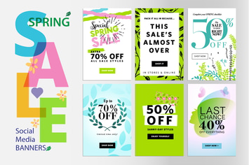 Spring sale banners 