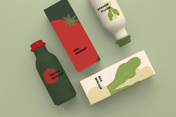 Minimal reusable water bottle mockup design