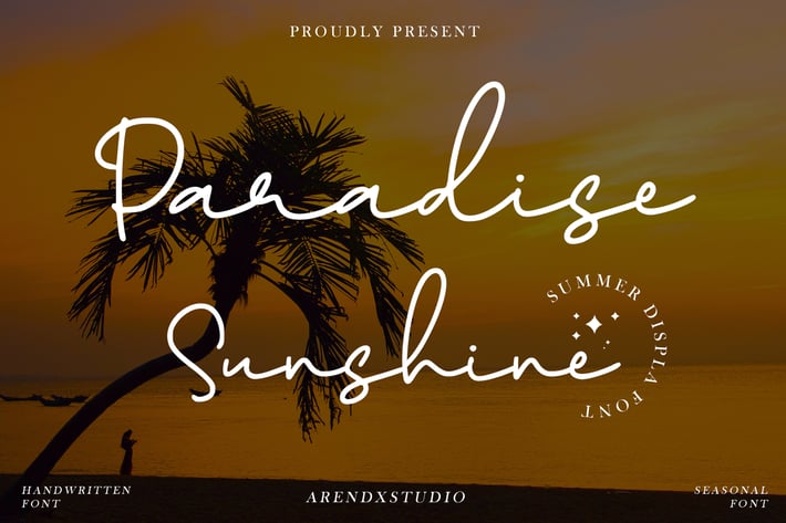 Paradise Sunshine - Summer Display Font