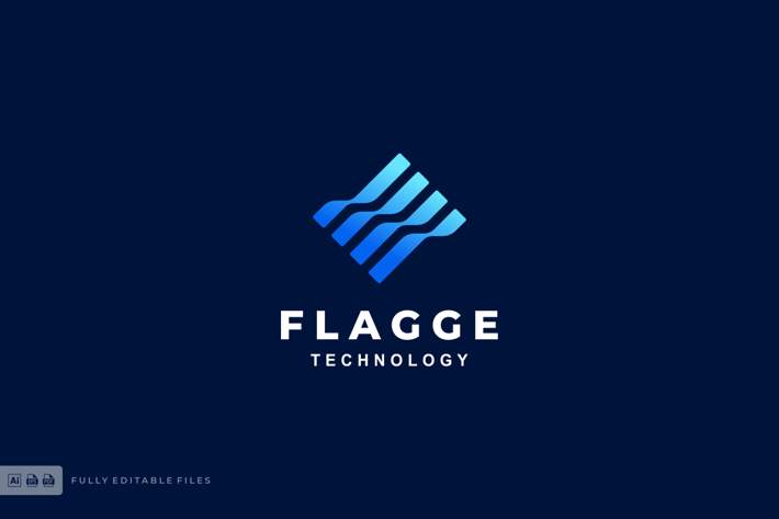 Flag Gradient Logo