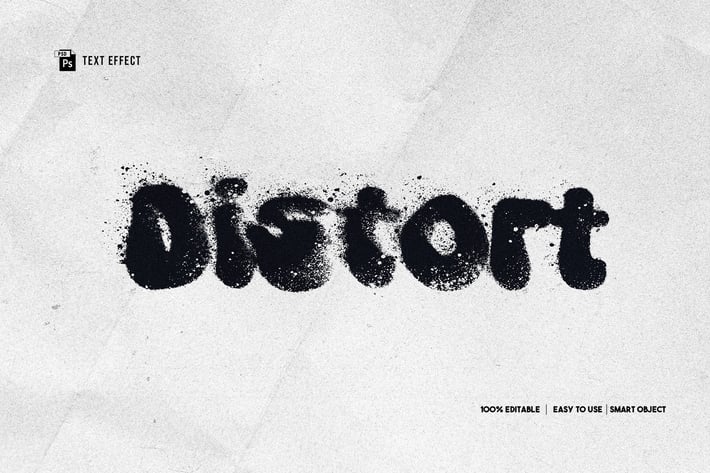Distorted Ink Splash Text Effect – Photoshop Templ