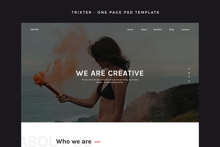 Trixter - One Page Psd Template