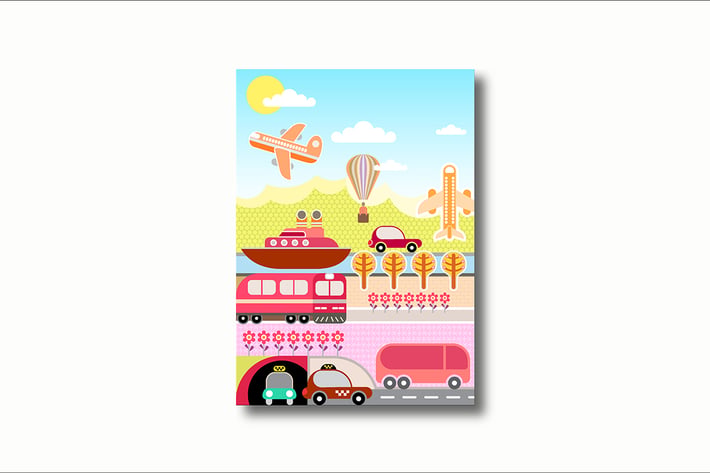 Transport and Travel vector illustration