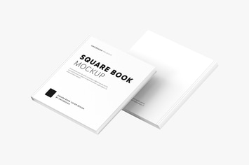 Square Book Mockup