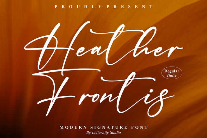 Heather Frontis Modern Signature Font