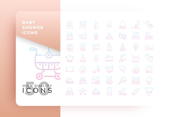 AWR BABY SHOWER OUTLINE GRADIENT