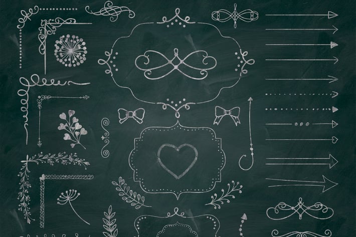 50 PNG Chalk Drawing Elements
