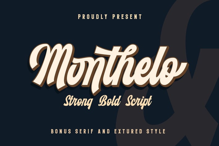 Monthelo - Vintage Script Font