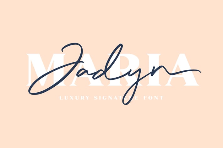 Jadyn Maria - Luxury Signature Font