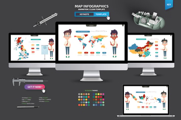 Map Infographic Keynote Presentation Templates