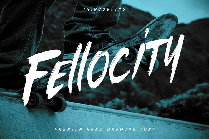 Fellocity - Urban Brush Font