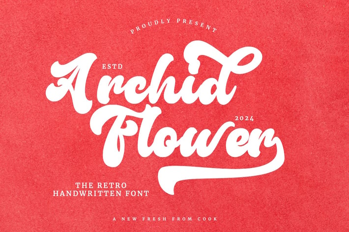 Archid Flower - Retro Handwritten Font