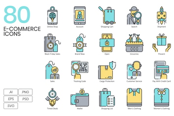 80 E-Commerce Icons