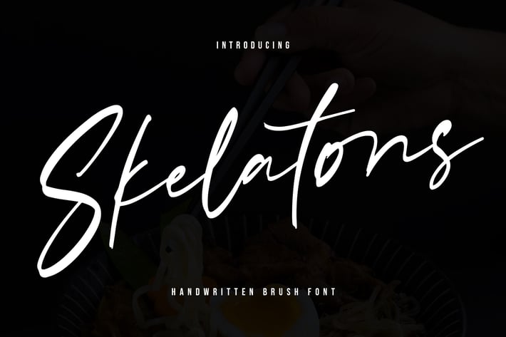 Skelatons Handmade Brush Font