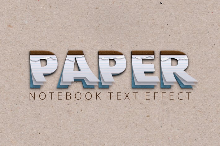 Notebook Text Effect