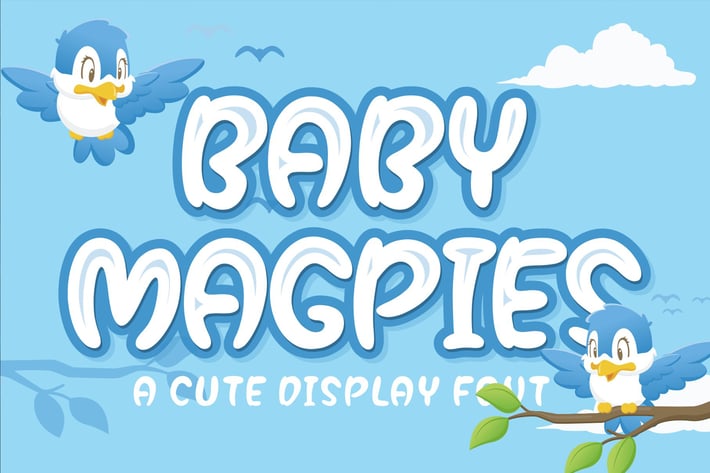Baby Magpies - Cute Display Font