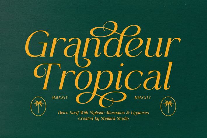 Grandeur Tropical – Retro Serif Font