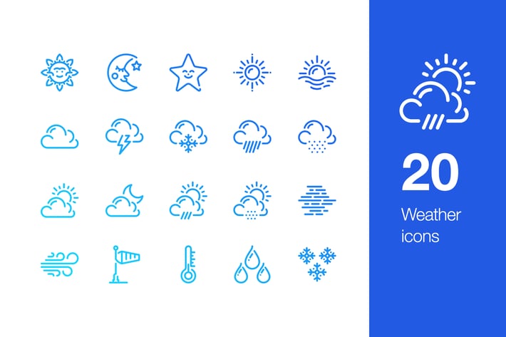 20 Weather icons