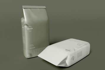 Two Paper Coffee Bags Mockup