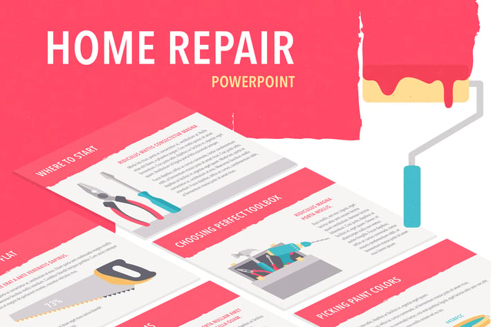 Flat Tools PowerPoint Template