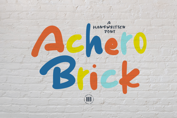 Achero Brick - A Playful Display Font