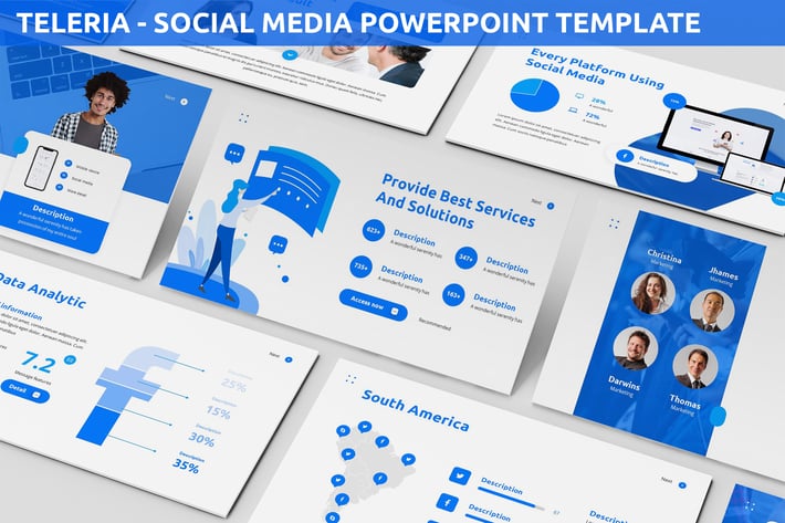 Teleria - Social Media Powerpoint Template