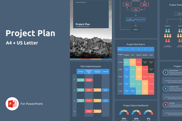 Project Plan - A4 Vertical PowerPoint Template 