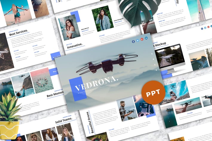 Vedrona - Drone & Photography PowerPoint Template