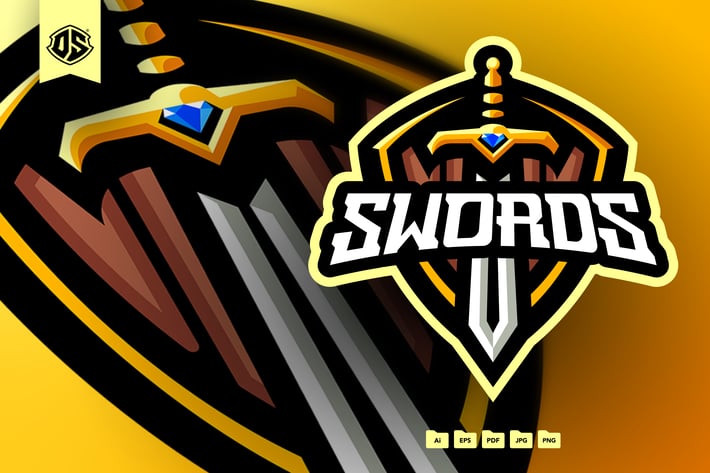 Sword Esport Mascot Logo Template