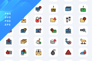 Cyber Crime Icons