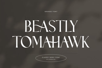 Beastly Tomahawk Classic Serif Font
