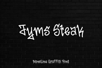 Jyms Steak - Monoline Graffiti Font