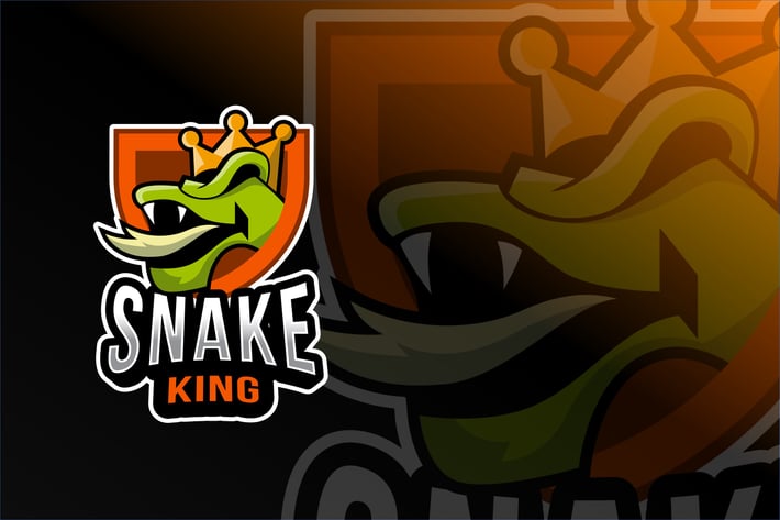 Snake King Esport Logo Template