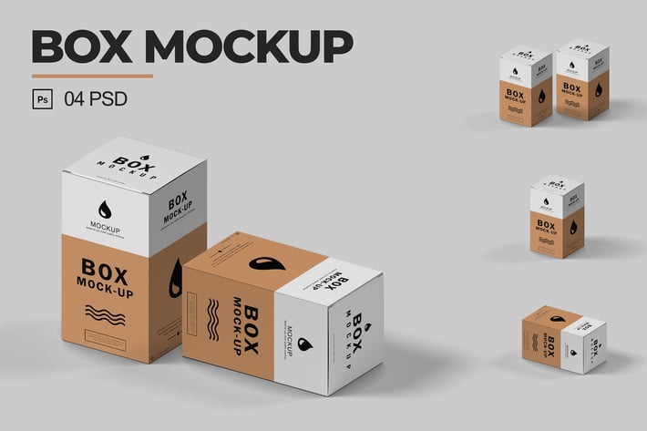 Isometric Box Mockup