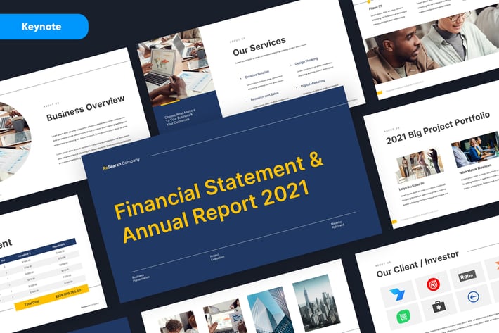 Business Corporate Annual Report Keynote